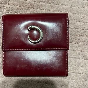 Cartier wallet burgandy color